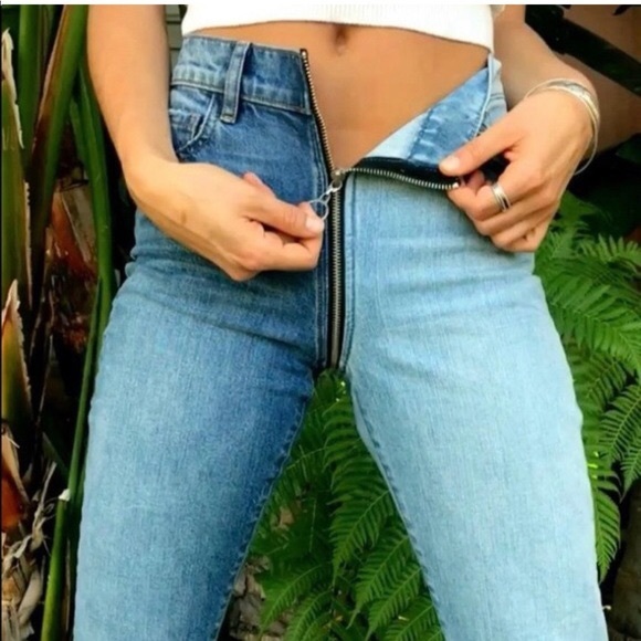 REVICE Denim - Revice Sz 25 yin yang jeans crop Tokyo wash zip high waist NWT